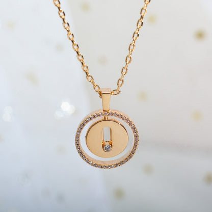[Stars Jewelry]LUCKY MOVE PM NECKLACE PINK GOLD DIAMOND