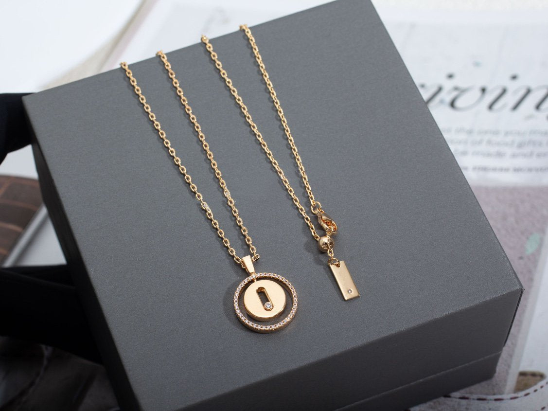 [Stars Jewelry]LUCKY MOVE PM NECKLACE PINK GOLD DIAMOND