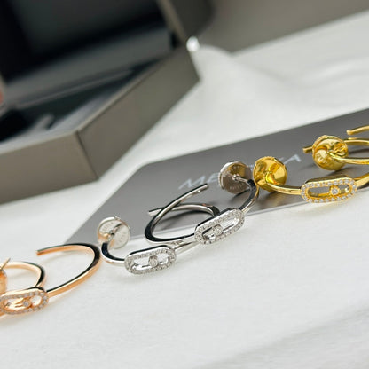 [Stars Jewelry]CREOLES MOVE UNO PM DIAMOND EARRINGS