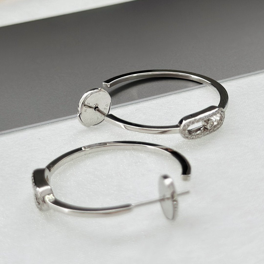 [Stars Jewelry]CREOLES MOVE UNO PM DIAMOND EARRINGS
