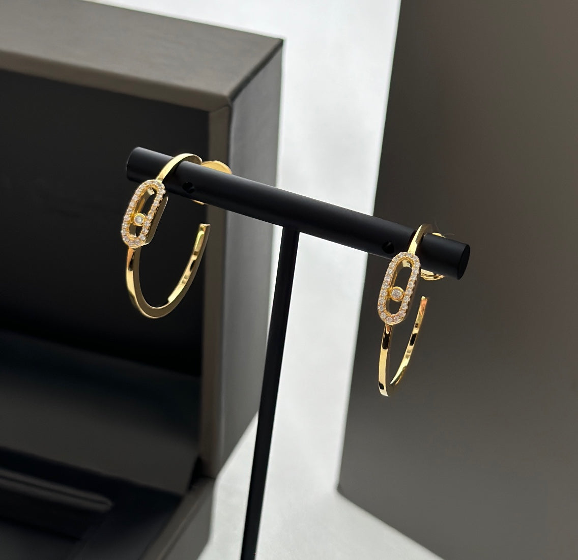 [Stars Jewelry]CREOLES MOVE UNO PM DIAMOND EARRINGS