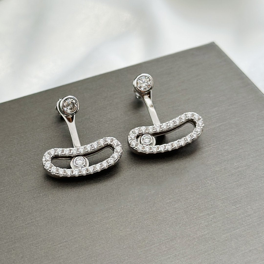 [Stars Jewelry]MOVE UNO SILVER DIAMOND EARRINGS
