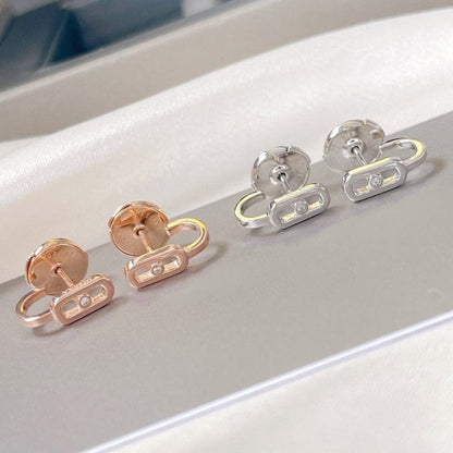 [Stars Jewelry]CREOLES MOVE UNO MINI 1 DIAMOND EARRINGS