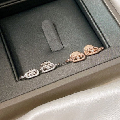 [Stars Jewelry]CREOLES MOVE UNO MINI 1 DIAMOND EARRINGS