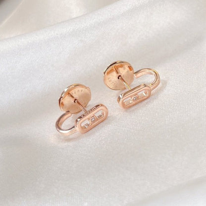 [Stars Jewelry]CREOLES MOVE UNO MINI 1 DIAMOND EARRINGS