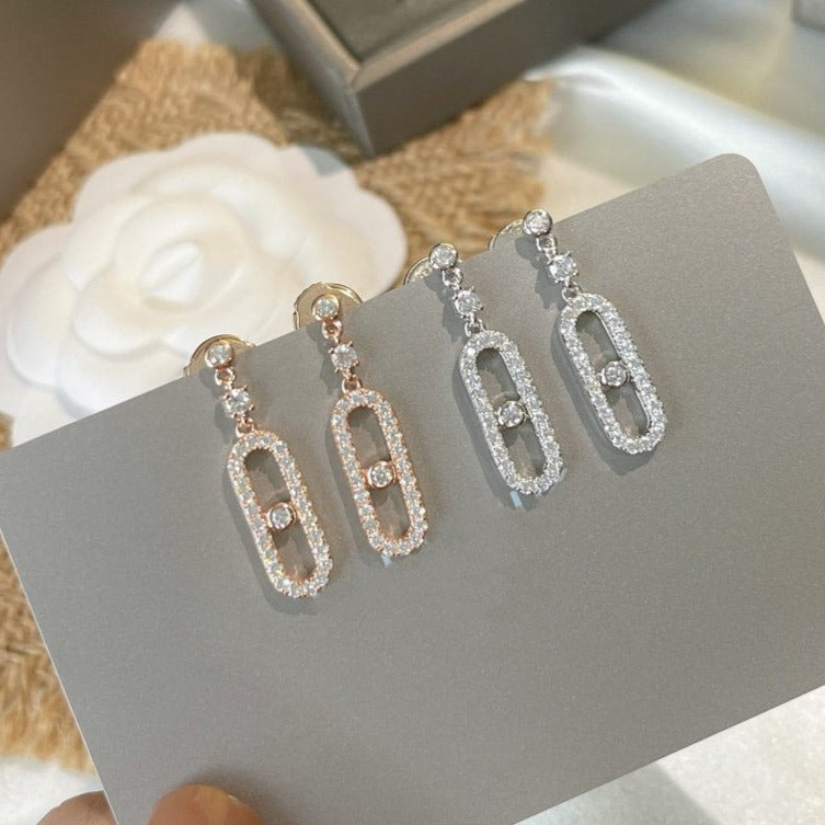 [Stars Jewelry]DORMEUSES MOVE UNO DIAMOND EARRINGS