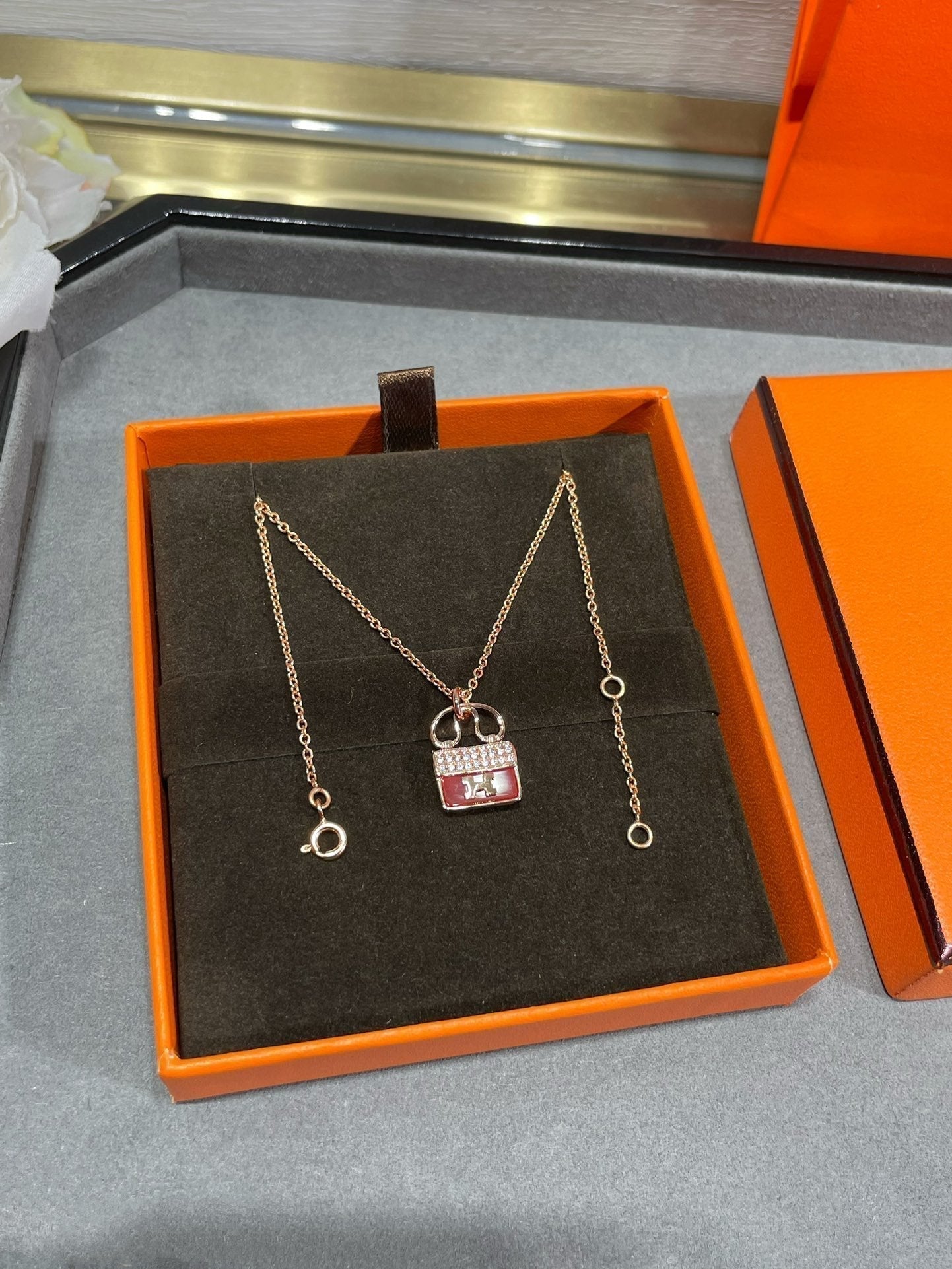 [Stars Jewelry]H CIRCE MOISSANITE PENDANT NECKLACE GOLD