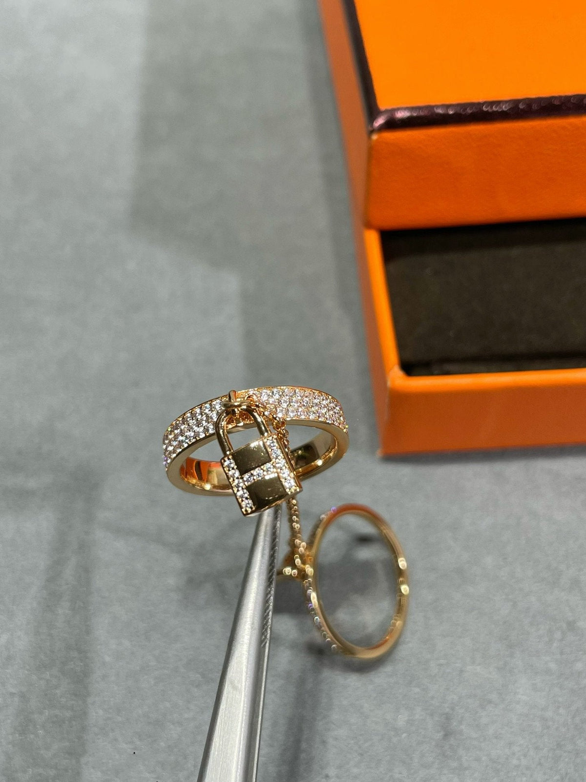 [Stars Jewelry]HM KELLY CLOCHETTE DOUBLE RING IN  WITH DIAMONDS