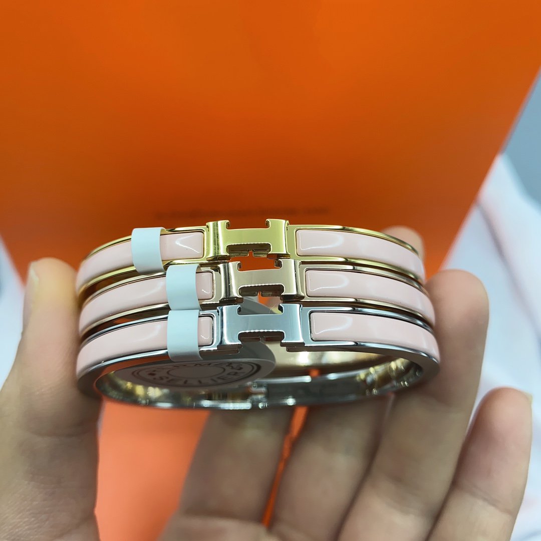 [Stars Jewelry]CLASSIC HM CLIC  PINK 8MM ENAMEL BRACELET