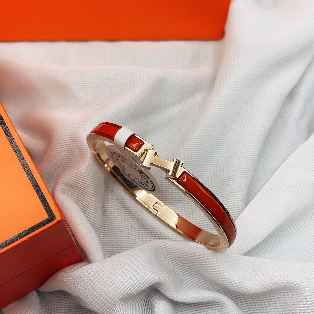 [Stars Jewelry]CLASSIC HM CLIC RED 8MM ENAMEL BRACELET