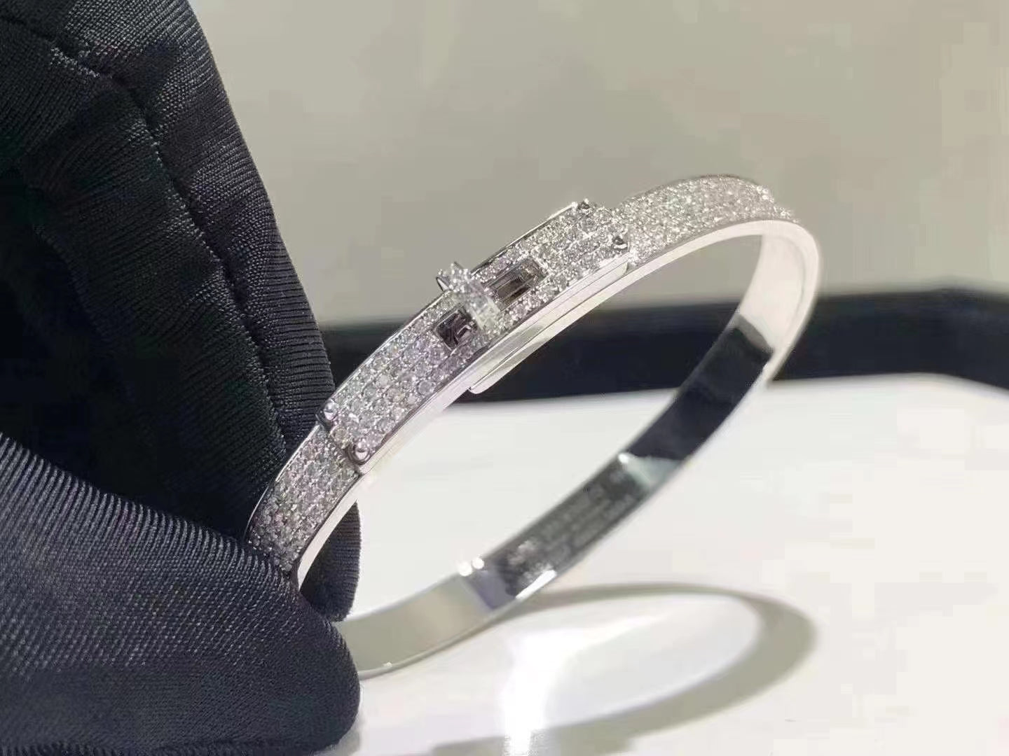 [Stars Jewelry]HM KELLY BRACELET IN SILVER AND FULL PAVE DIAMOND