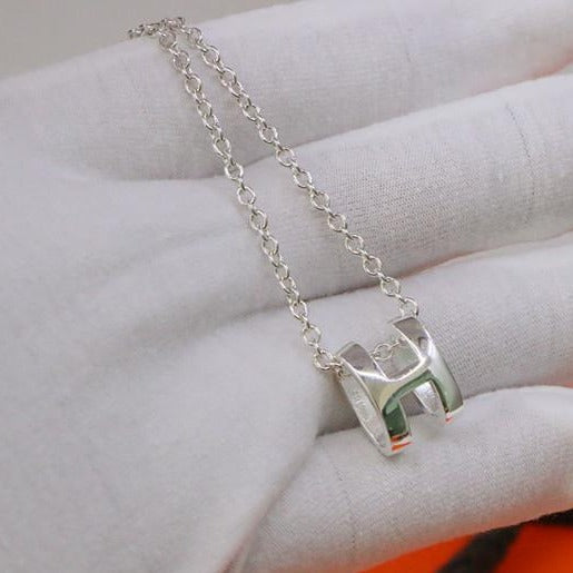[Stars Jewelry]HM NECKLACE H LETTER OVAL SERIES