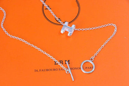 [Stars Jewelry]HM NECKLACE H LETTER OVAL SERIES