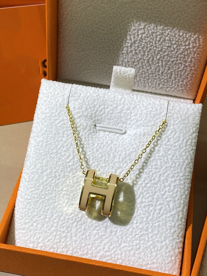 [Stars Jewelry]HM CLIC YELLOW ENAMEL GOLD NECKLACE