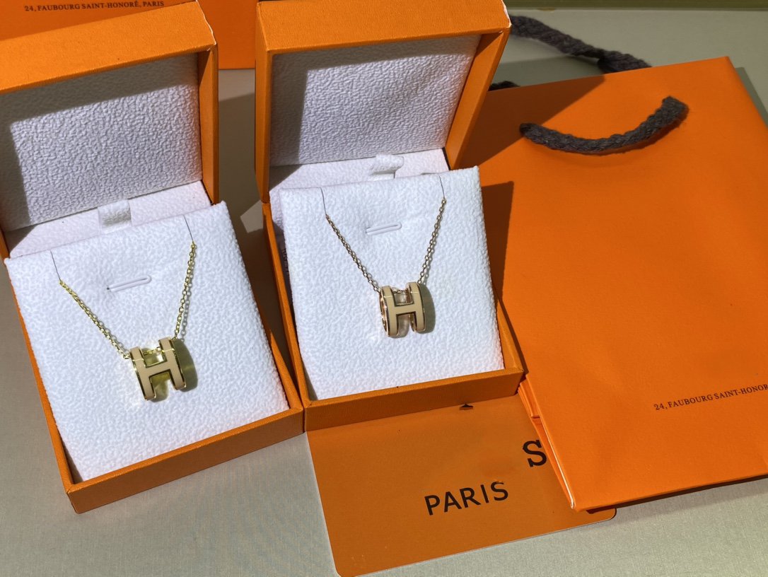 [Stars Jewelry]HM CLIC YELLOW ENAMEL GOLD NECKLACE