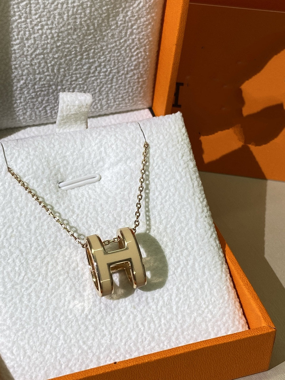 [Stars Jewelry]HM CLIC YELLOW ENAMEL GOLD NECKLACE