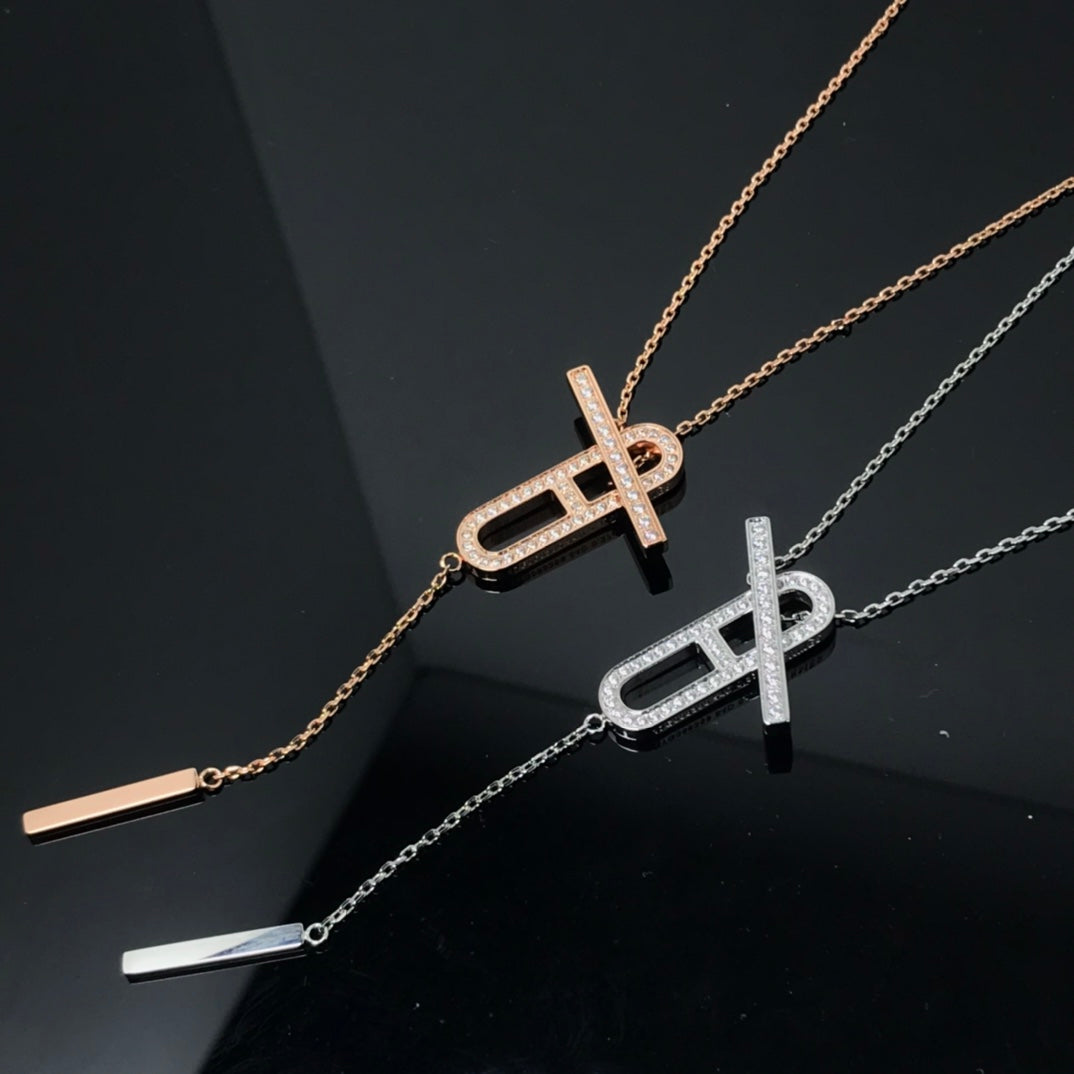 [Stars Jewelry]HM NECKLACE PLATINUM ROSE GOLD DIAMOND
