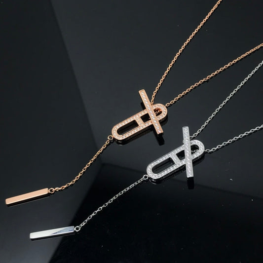 [Stars Jewelry]HM NECKLACE PLATINUM ROSE GOLD DIAMOND