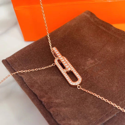 [Stars Jewelry]HM NECKLACE PLATINUM ROSE GOLD DIAMOND