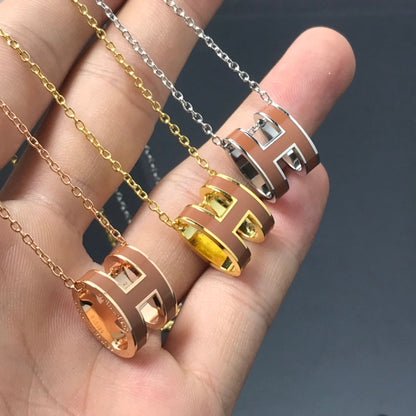 [Stars Jewelry]H NECKLACE BROWN