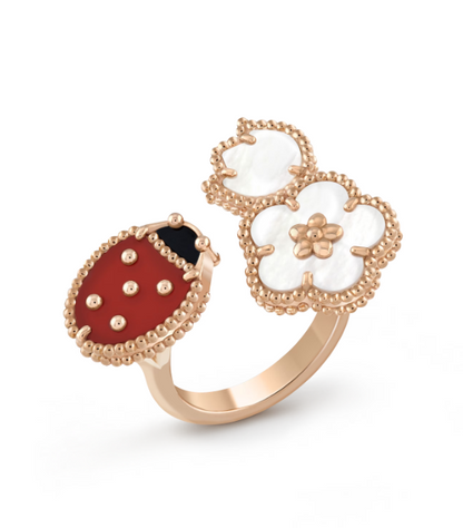 [Stars Jewelry]LUCKY 3 MOTIF ROSE GOLD RING