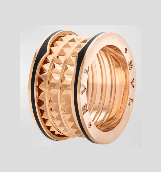 [Stars Jewelry]ZERO 1 ROCK BLACK CERAMIC PINK GOLD LARGE MODEL