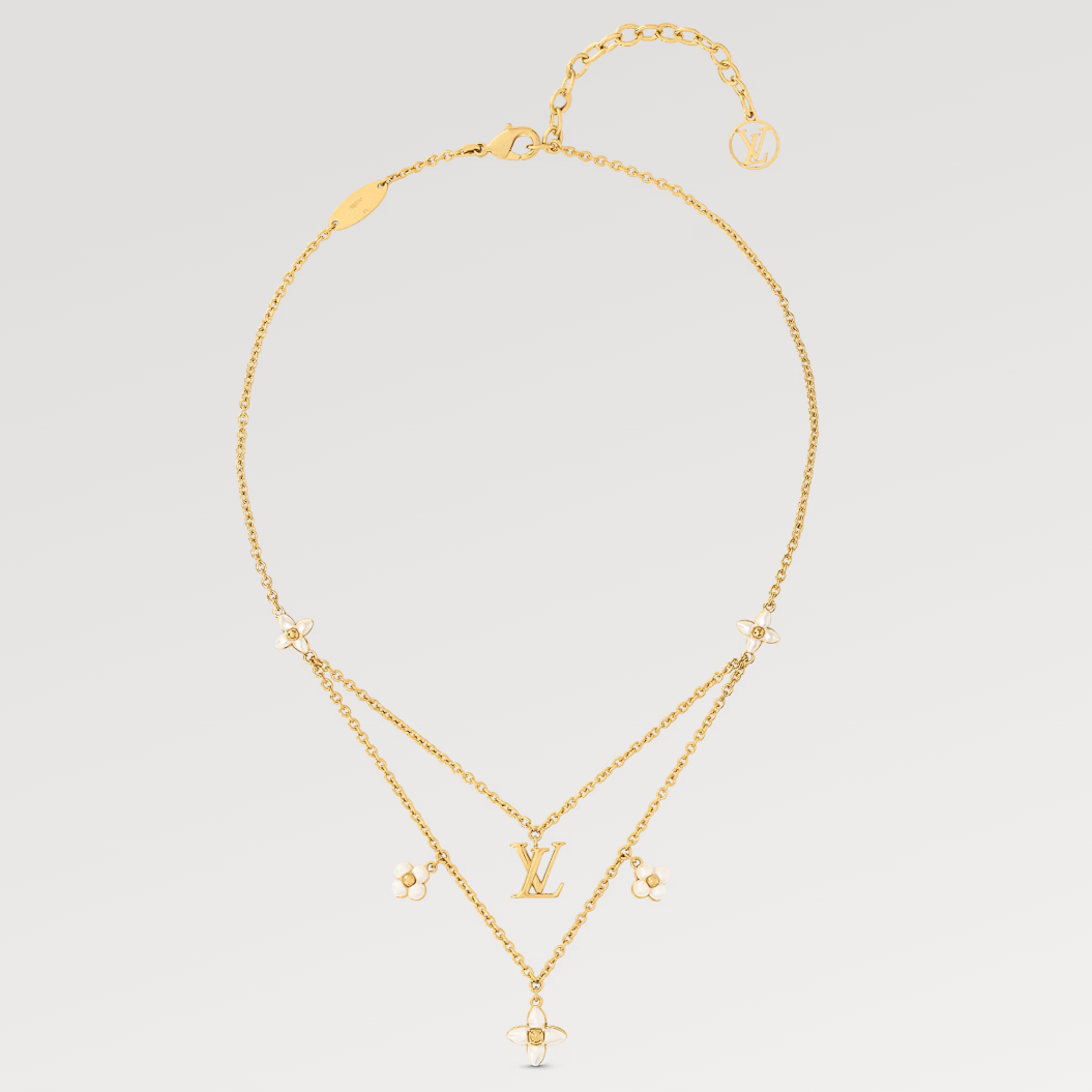 [Stars Jewelry]FLOWERGRAM GOLD MOP DOUBLE ROW NECKLACE