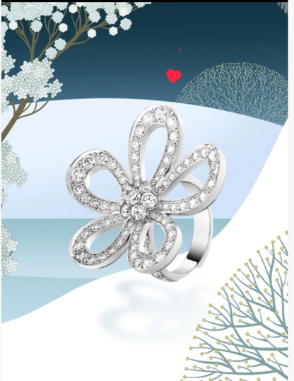 [Stars Jewelry]Flowerlace Diamond Ring