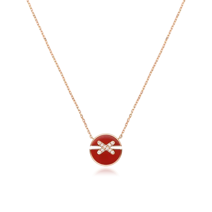 [Stars Jewelry]JEUX DE ROSE GOLD DIAMOND NECKLACE