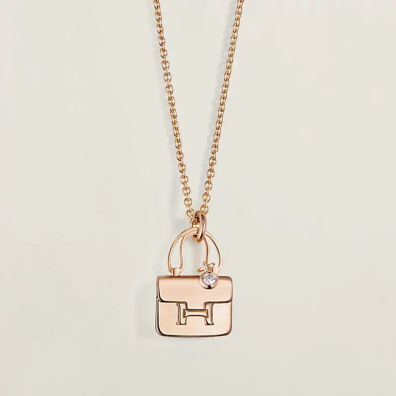 [Stars Jewelry]AMULETTE PEDANT ROSE GOLD NECKLACE
