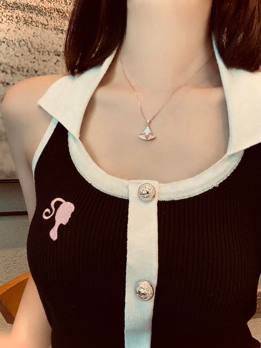 [Stars Jewelry]BVLGARI Divas' Dream Qixi Exclusive Pink Gemstone Necklace