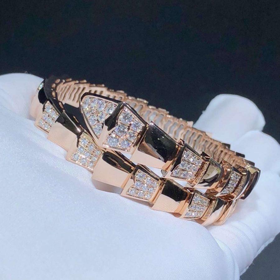 [Stars Jewelry]SERPENTI WIDE BRACELET PINK GOLD DIAMOND
