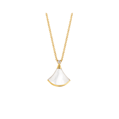[Stars Jewelry]DREAM NECKLACE WHITE MOP GOLD 1 DIAMOND