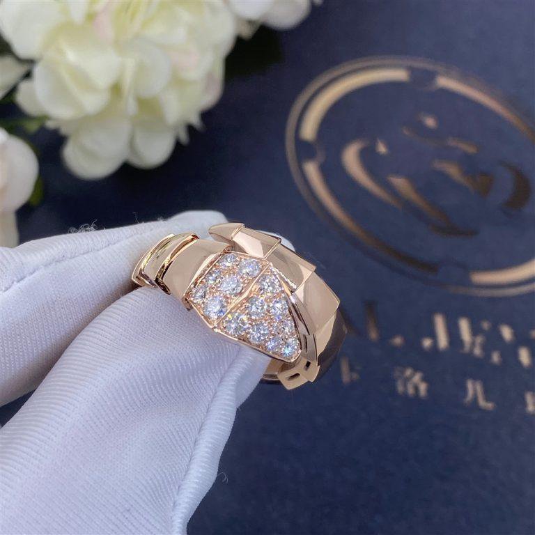 [Stars Jewelry]SERPENTI RING PINK GOLD DIAMOND