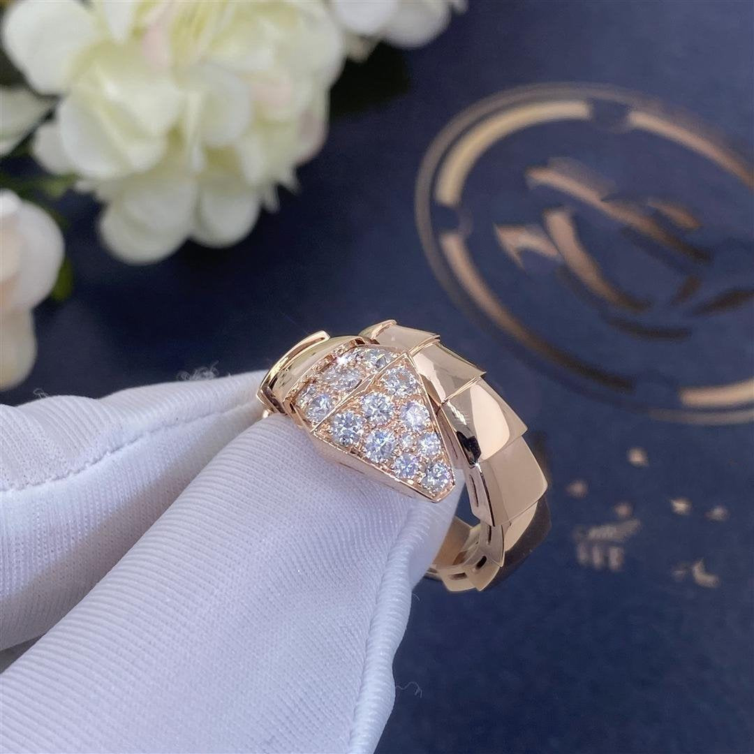 [Stars Jewelry]SERPENTI RING PINK GOLD DIAMOND