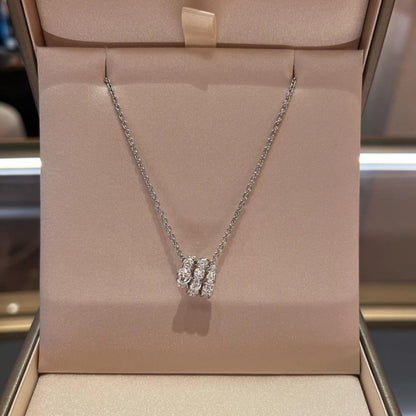 [Stars Jewelry]SERPENTI  NECKLACE DOUBLE RING DIAMOND