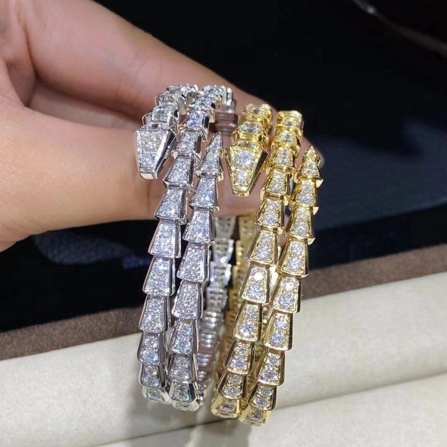 [Stars Jewelry]SERPENTI BRACELET GOLD DIAMOND DOUBLE ROW