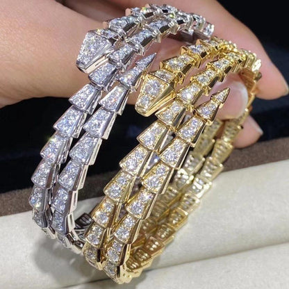 [Stars Jewelry]SERPENTI BRACELET GOLD DIAMOND DOUBLE ROW