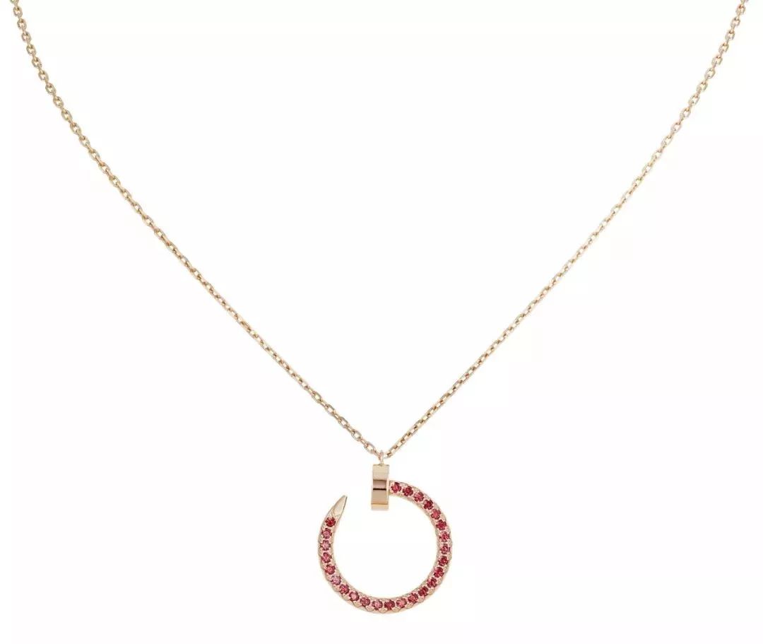 [Stars Jewelry]JUSTE NECKLACE GOLD RED DIAMONDS