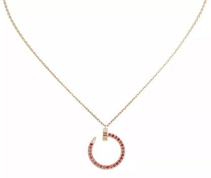 [Stars Jewelry]JUSTE NECKLACE GOLD RED DIAMONDS
