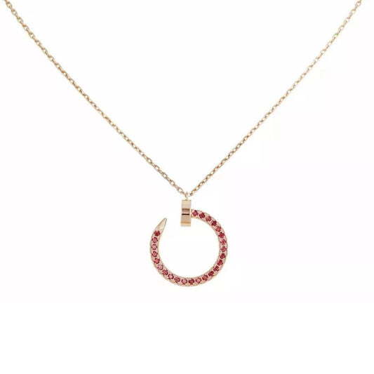 [Stars Jewelry]JUSTE NECKLACE RED FULL DIAMONDS