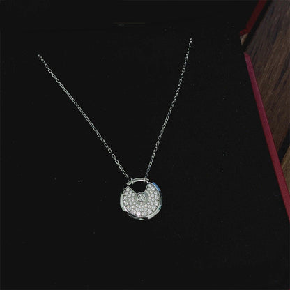 [Stars Jewelry]AMULETTE SILVER FULL DIAMOND NECKLACE