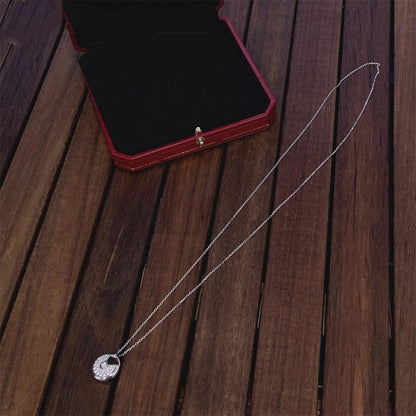 [Stars Jewelry]AMULETTE SILVER FULL DIAMOND NECKLACE