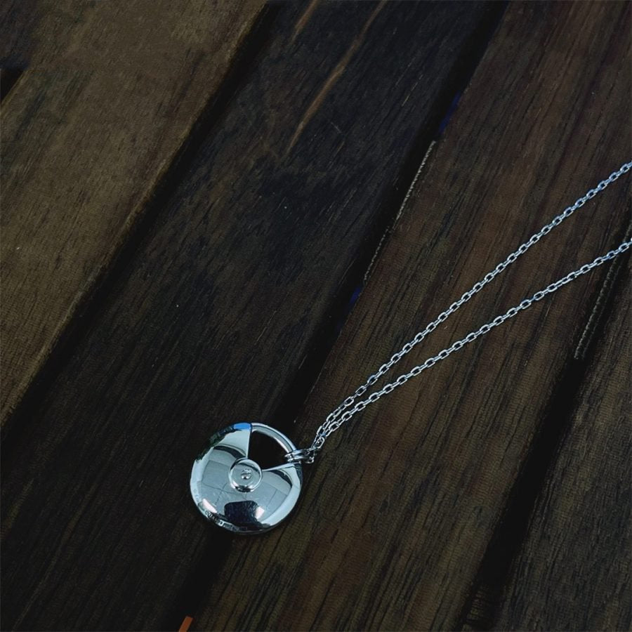 [Stars Jewelry]AMULETTE SILVER FULL DIAMOND NECKLACE