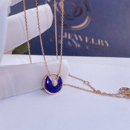 [Stars Jewelry]AMULETTE ROSE GOLD AGATE NECKLACE