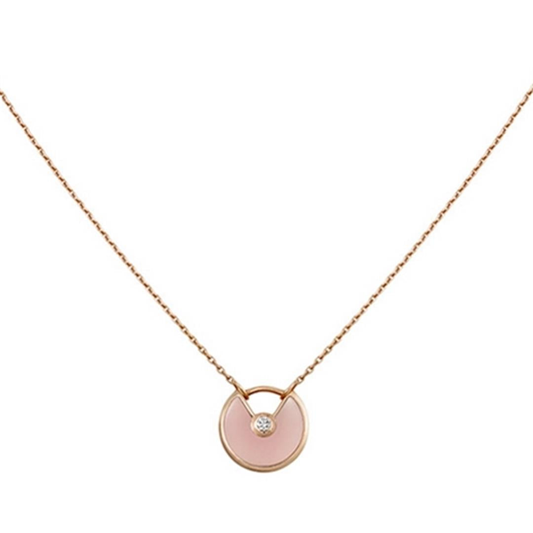 [Stars Jewelry]AMULETTE ROSE GOLD PINK MOP NECKLACE