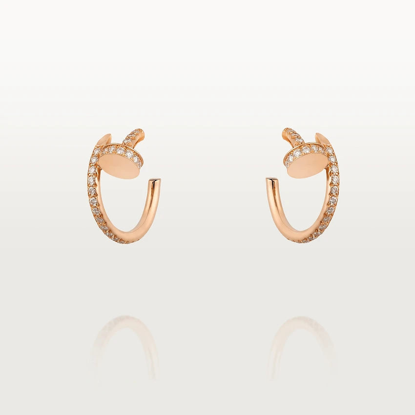 [Stars Jewelry]JUSTE EARRINGS 12.75MM PINK GOLD DIAMOND