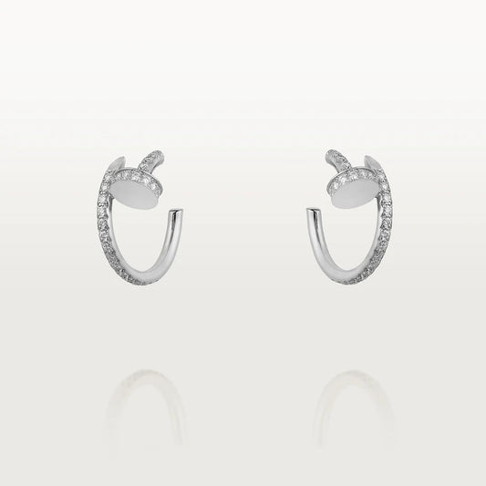 [Stars Jewelry]JUSTE EARRINGS 12.75MM SILVER DIAMOND