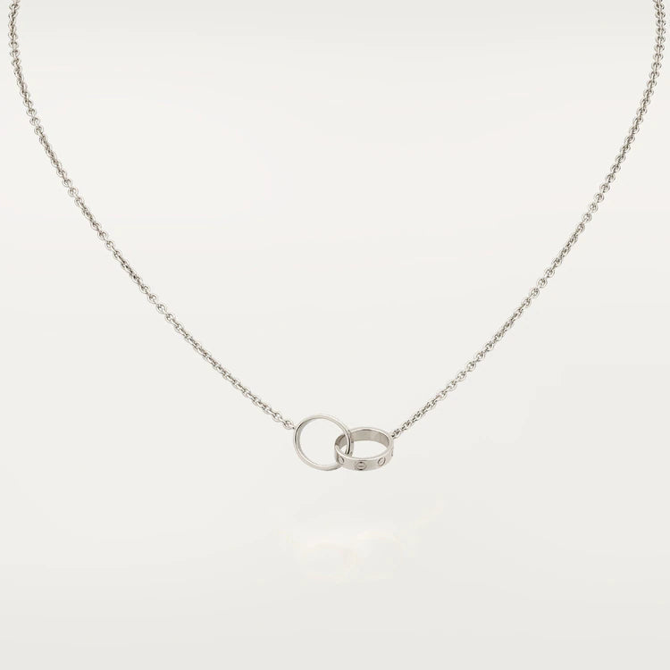 [Stars Jewelry]LOVE NECKLACE PINK GOLD AND SILVER