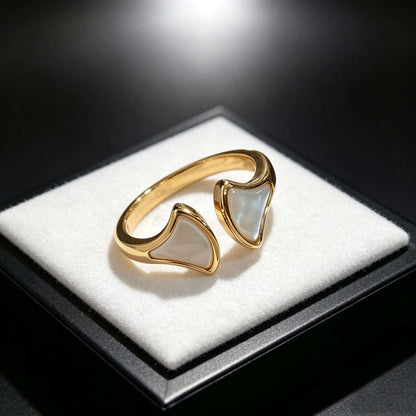 [Stars Jewelry]BVLGARI Double Fan Open-Faced Ring